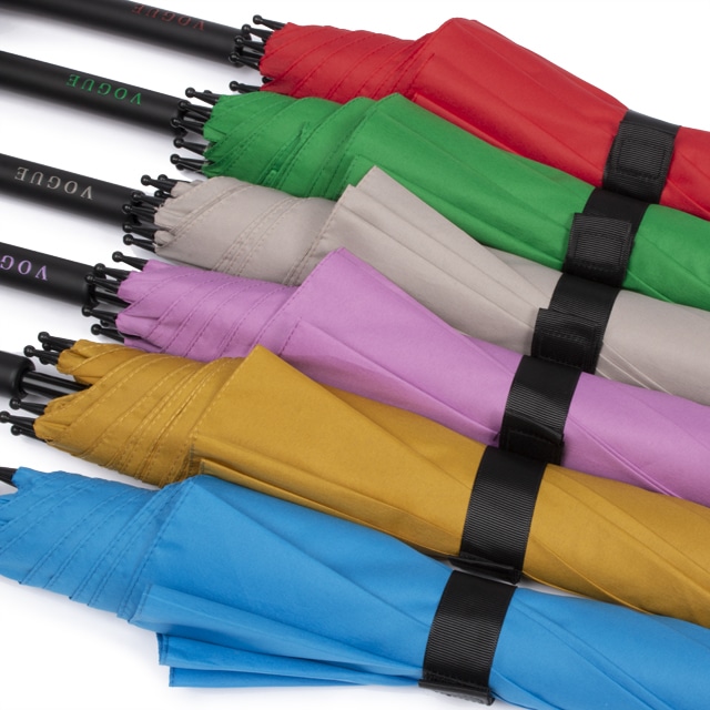 VOGUE- Paraguas Mujer Largo Elegante y Exclusivo con 16 varillas. Tejido  100% Eco-Rpet. con botellas de plástico reciclado, en 6 colores. Apertura