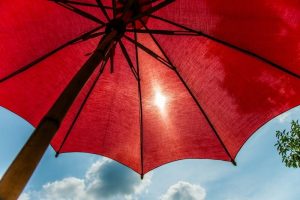 Paraguas como protección solar